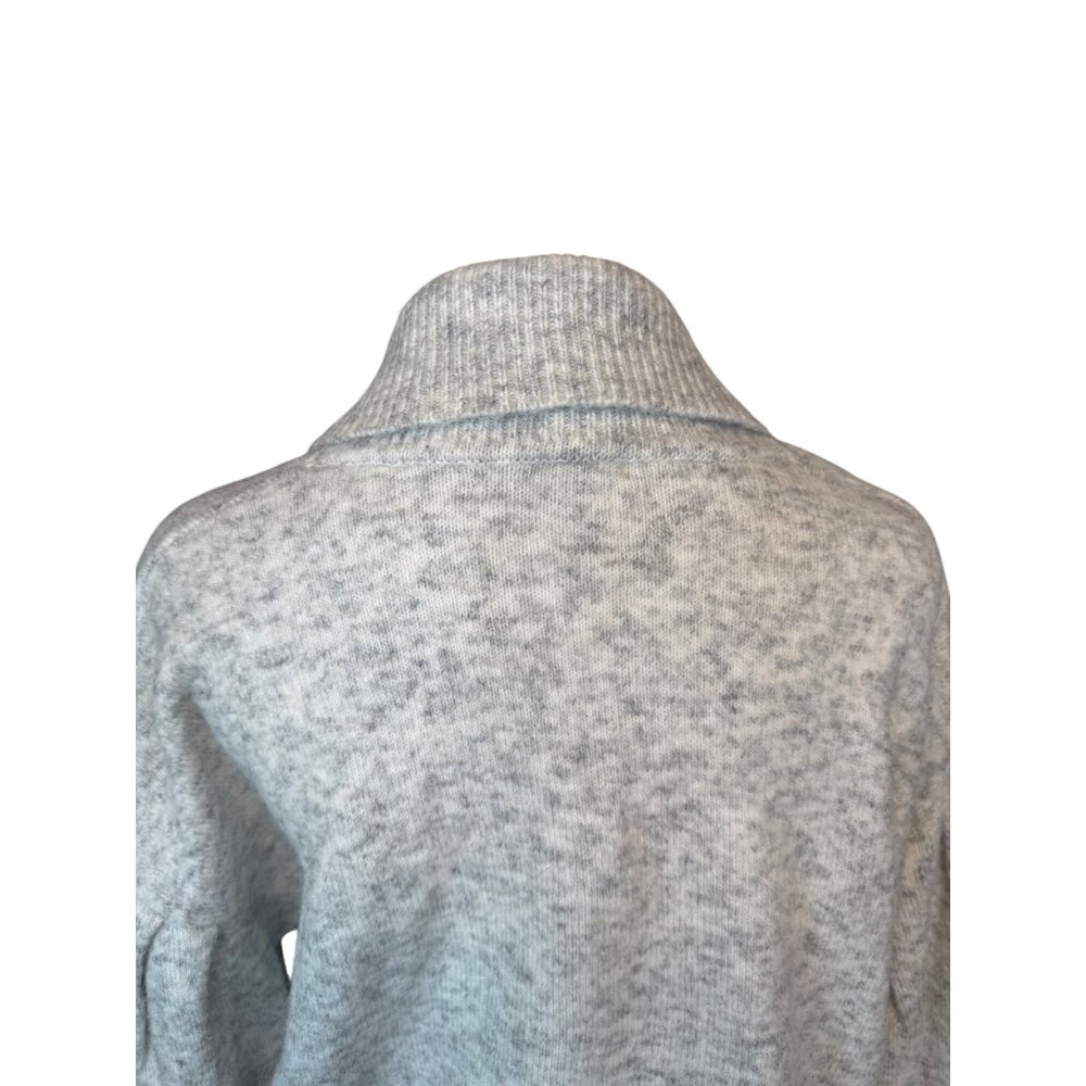 2/$30 Madewell Vinson Shawl-Collar L Pullover Sweater Heathered Stonewall Gray - Picture 12 of 14